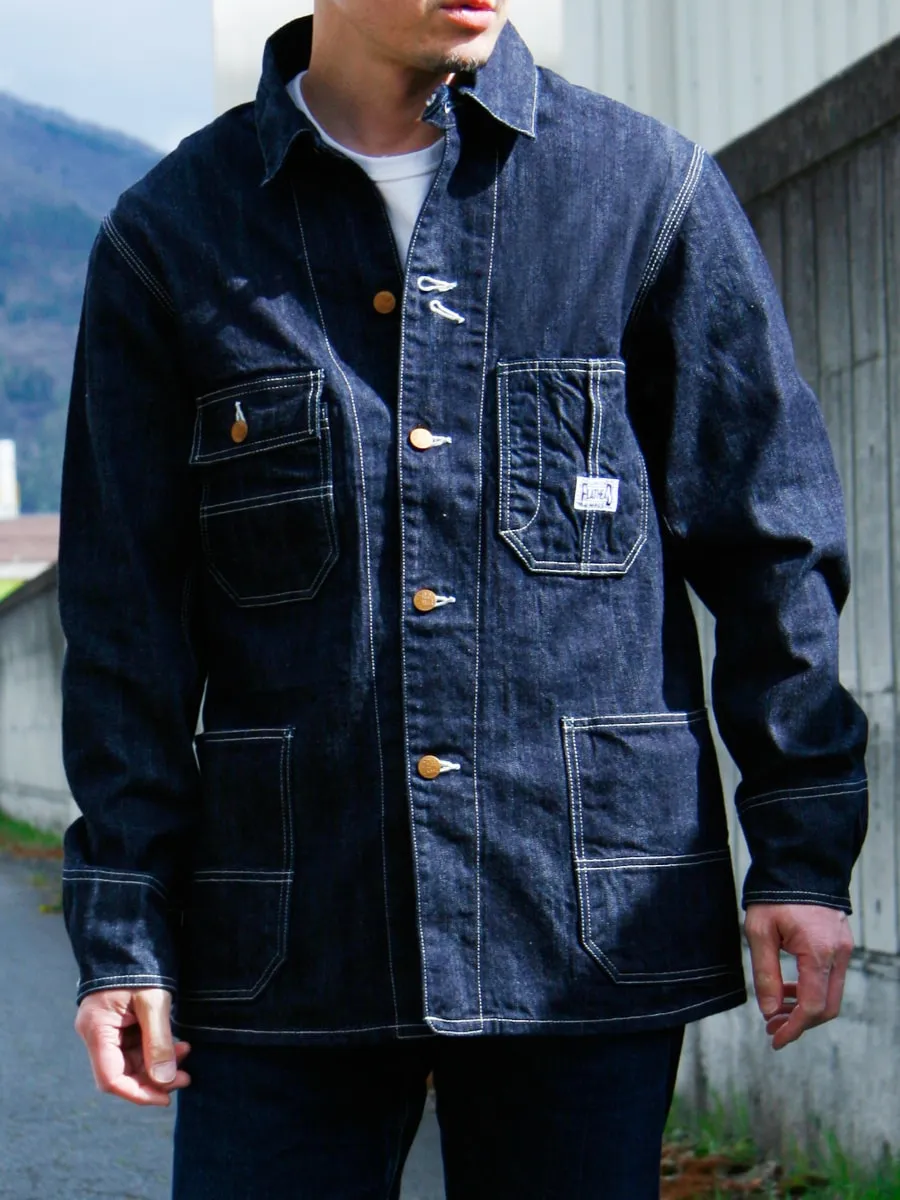 10oz Selvedge Indigo Denim Coverall FN-OJ-DC001