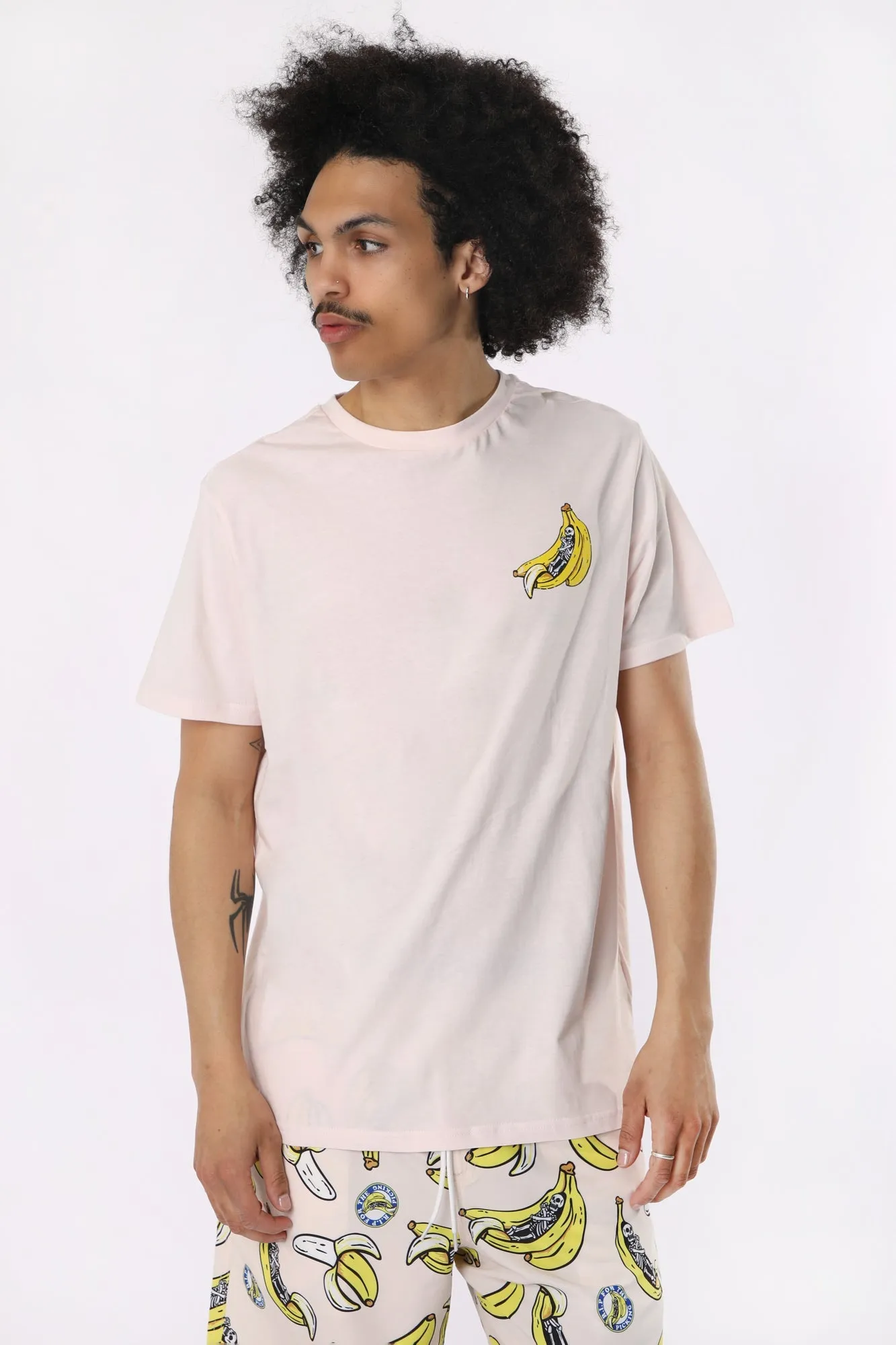 Arsenic Mens Banana Skeleton T-Shirt