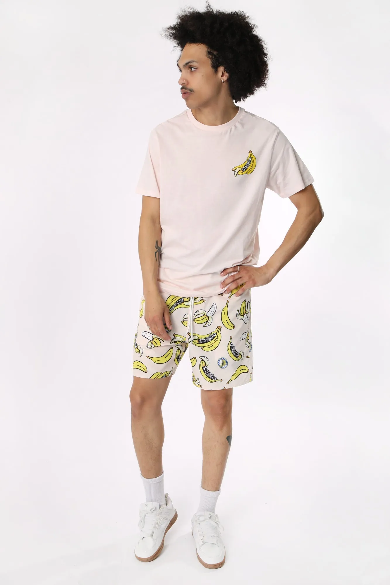 Arsenic Mens Banana Skeleton T-Shirt