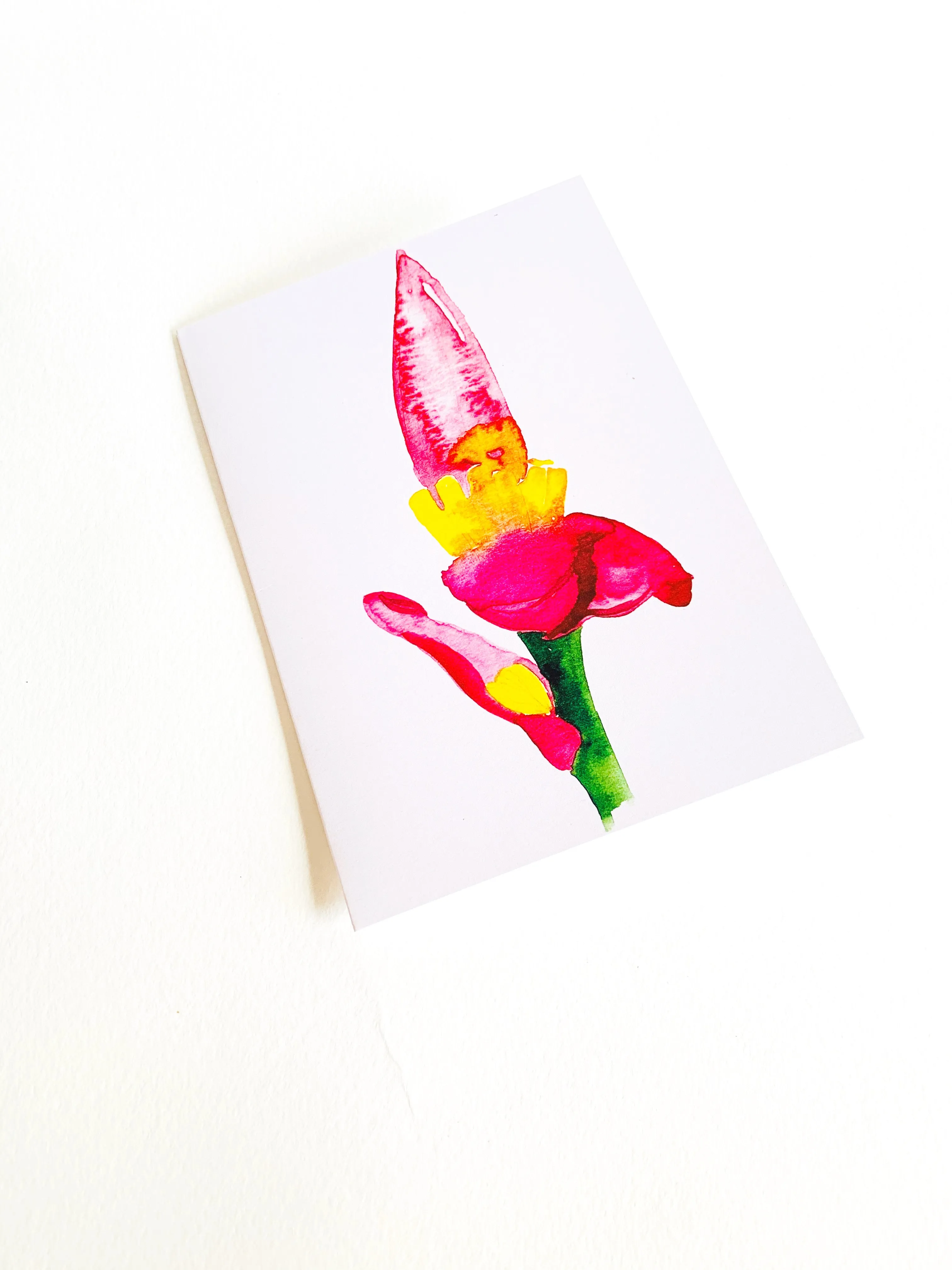 Banana Flower Notecard