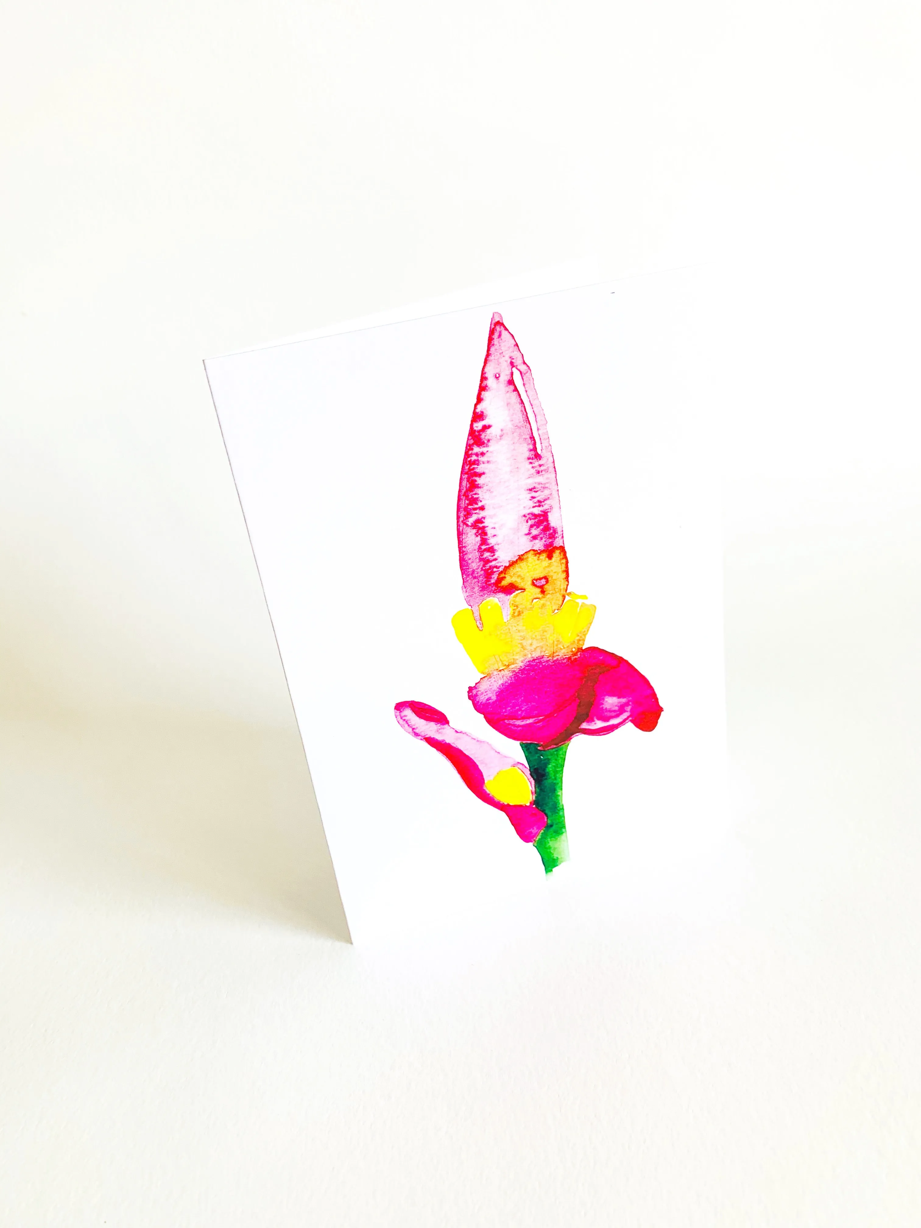 Banana Flower Notecard