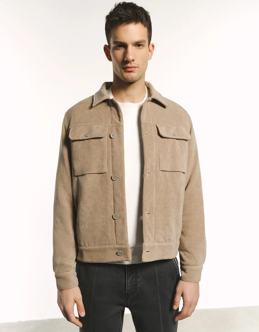 Button Up Straight Padded Coat
