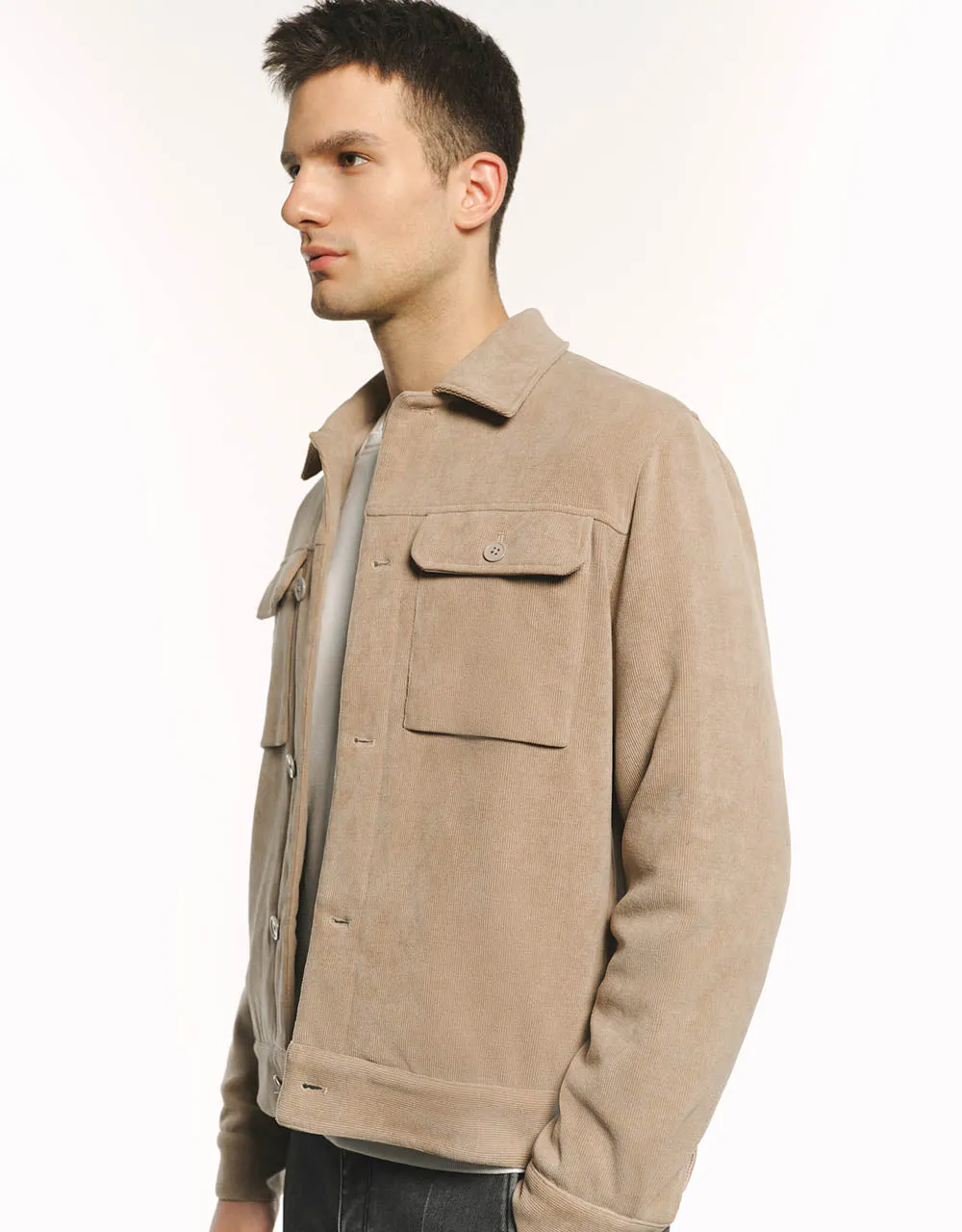 Button Up Straight Padded Coat