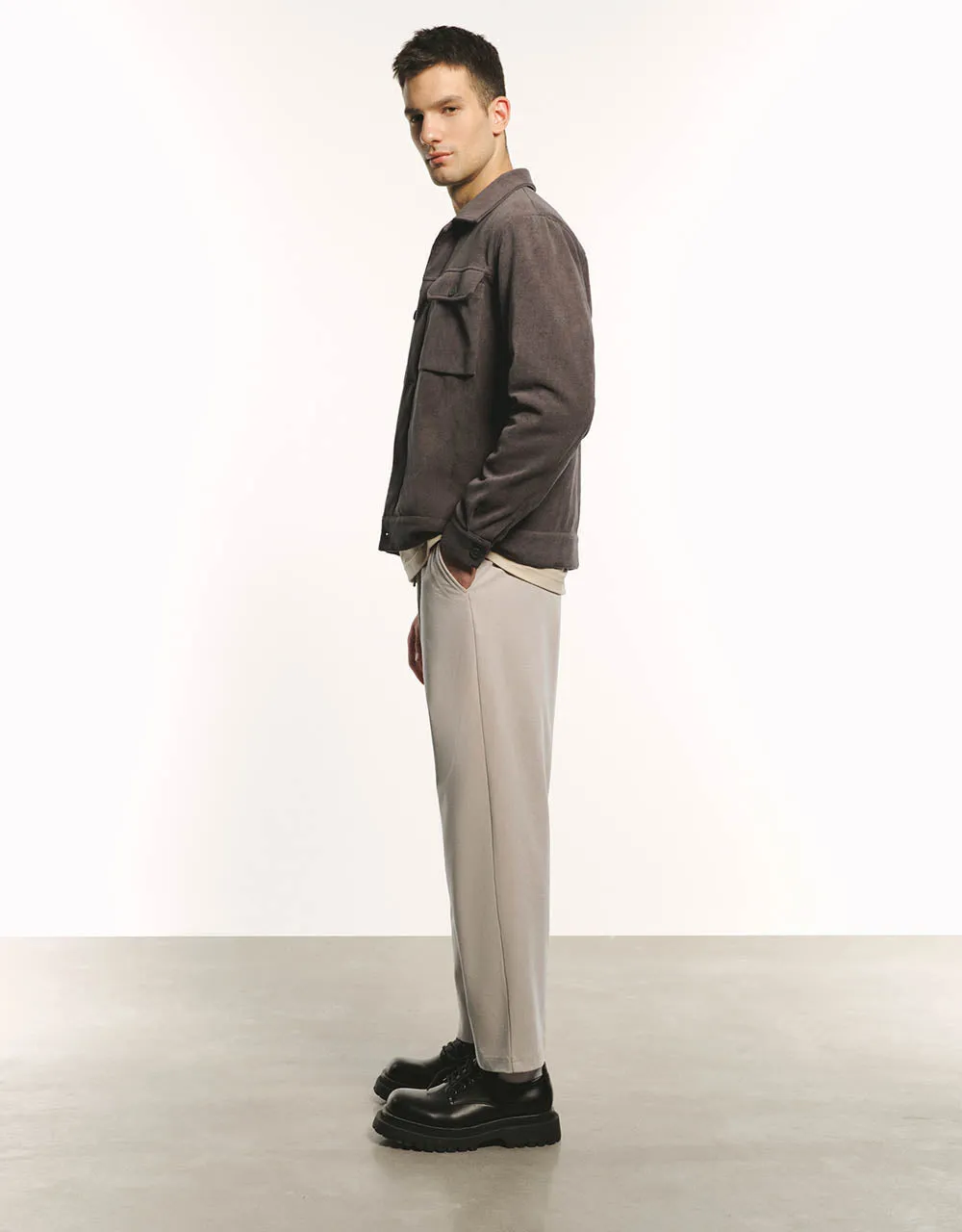 Button Up Straight Padded Coat