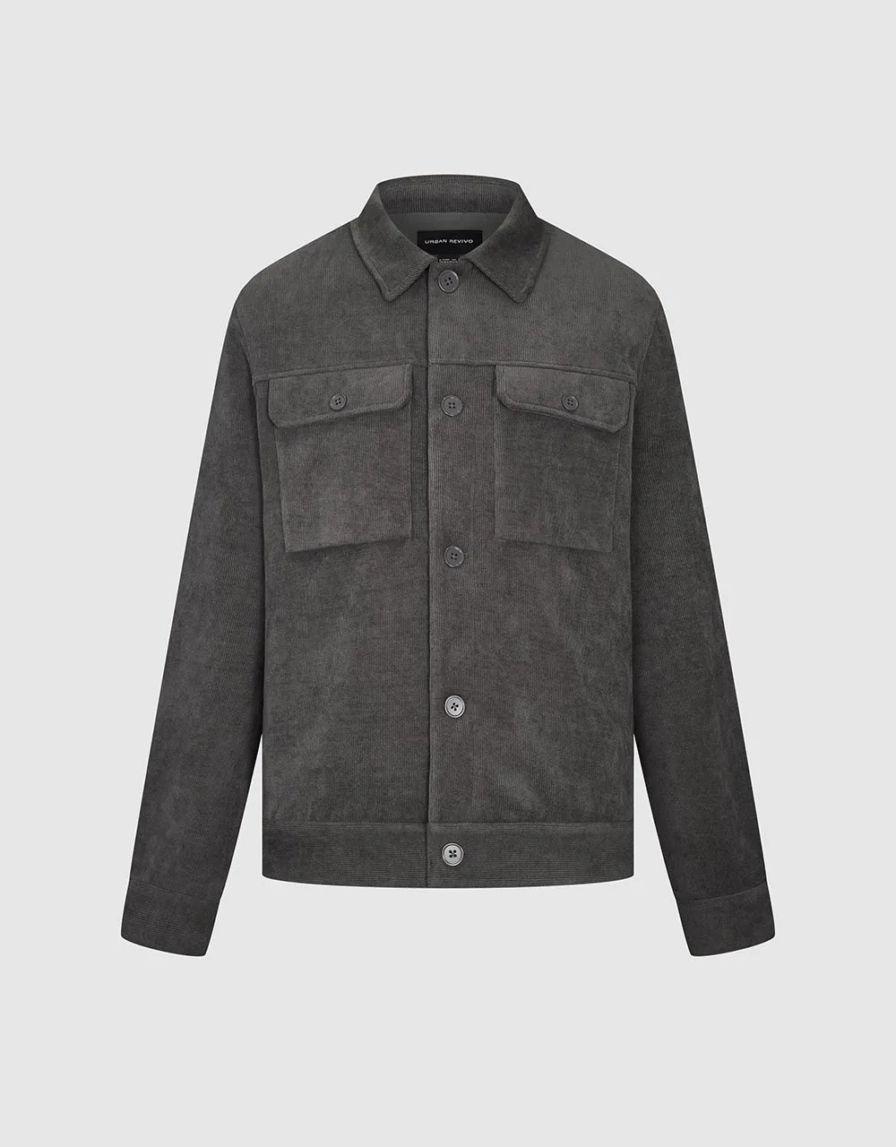 Button Up Straight Padded Coat
