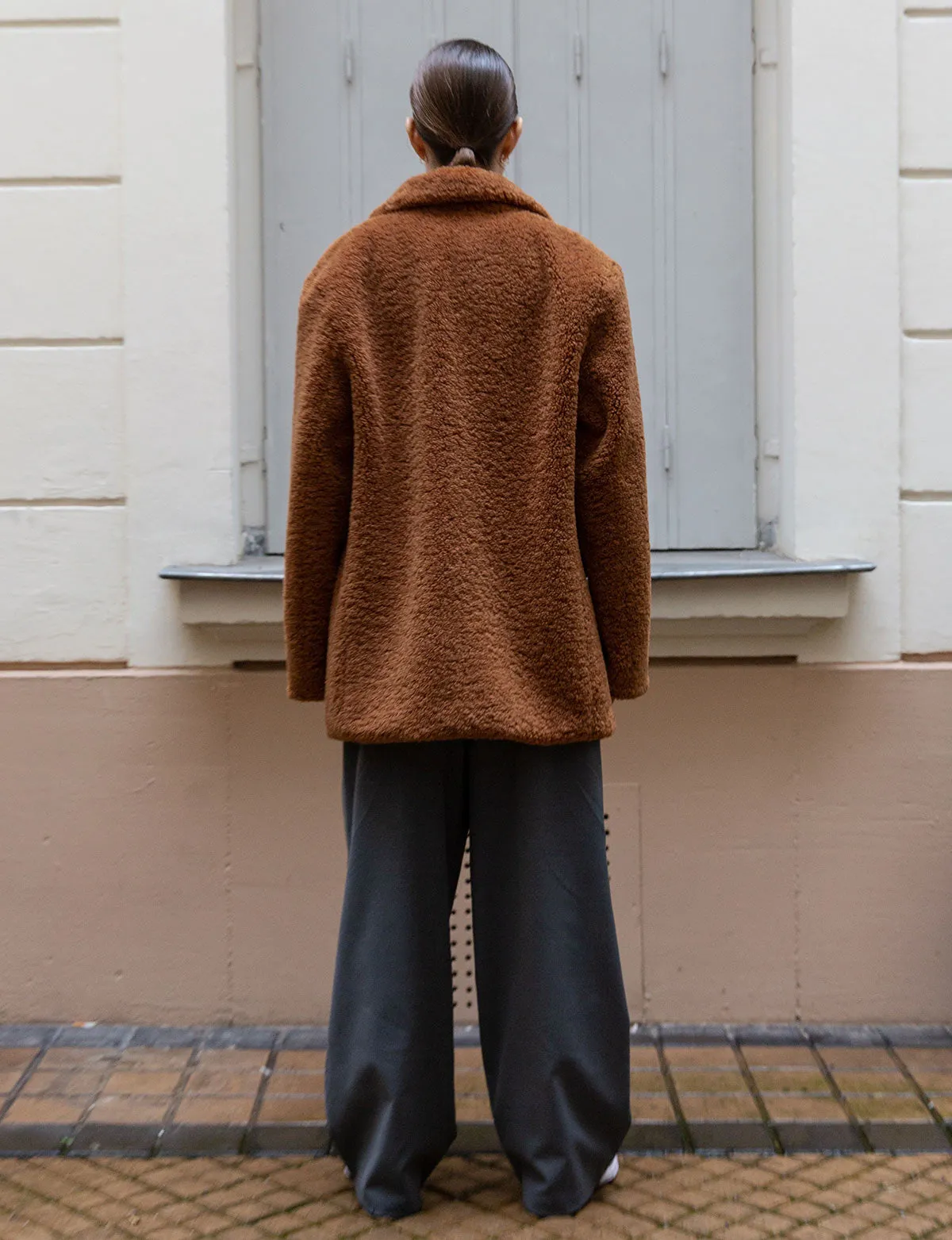 Camel Faux Fur Coat