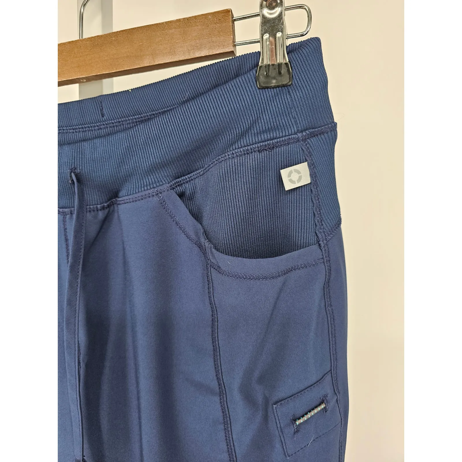 Cherokee Infinity Womens Sz S Scrub Pants Solid Navy Blue