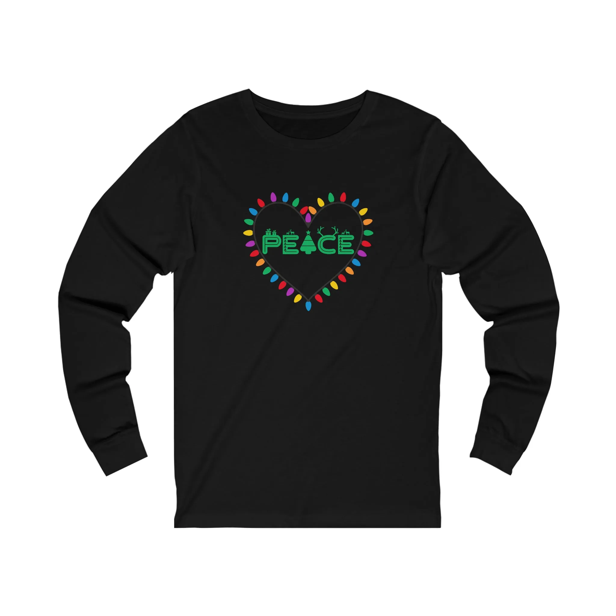 Christmas Peace Long Sleeve Shirt, Merry Christmas Long Sleeve Shirt, Christmas Shirt, Cute Winter Sweatshirt, Xmas Santa, Christmas Gift