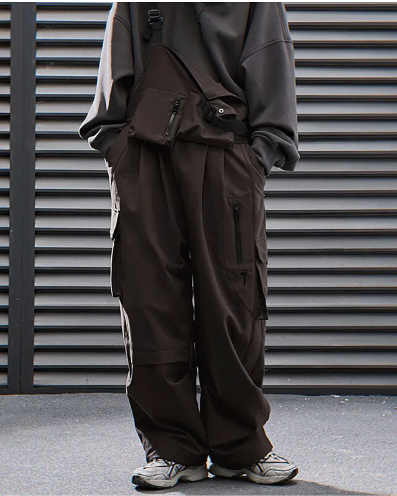 Functional Multi-Pocket Utility Overall Pants