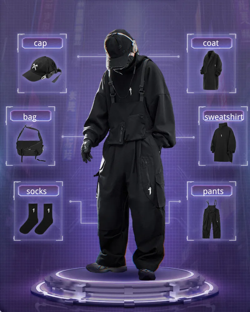 Functional Multi-Pocket Utility Overall Pants