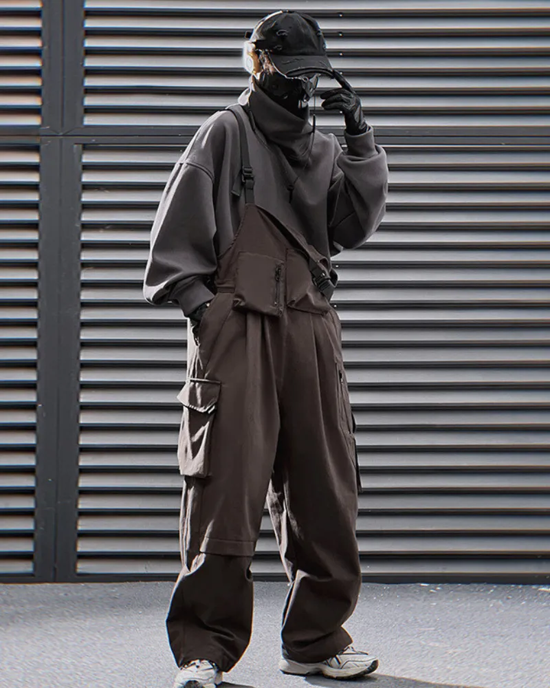 Functional Multi-Pocket Utility Overall Pants