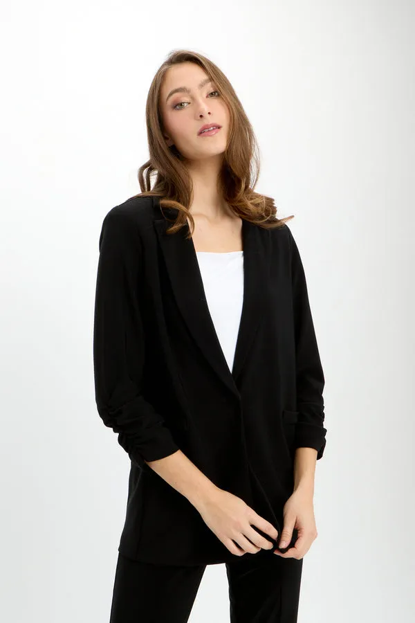 JOSEPH RIBKOFF 241031 Blazer with Shirred Sleeves