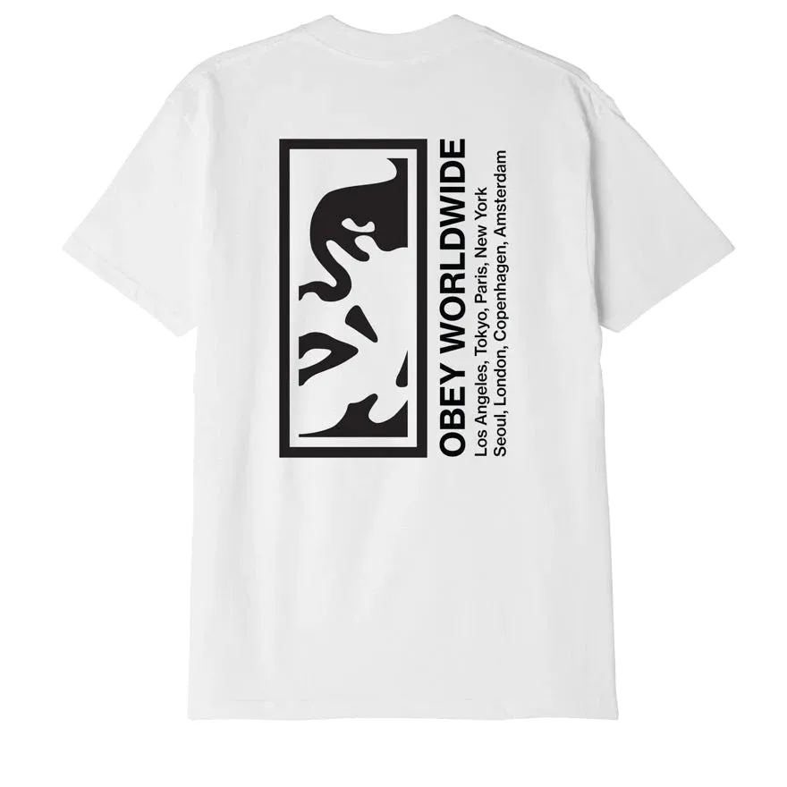 Obey Half Face Icon short sleeve t-shirt 165263357 white