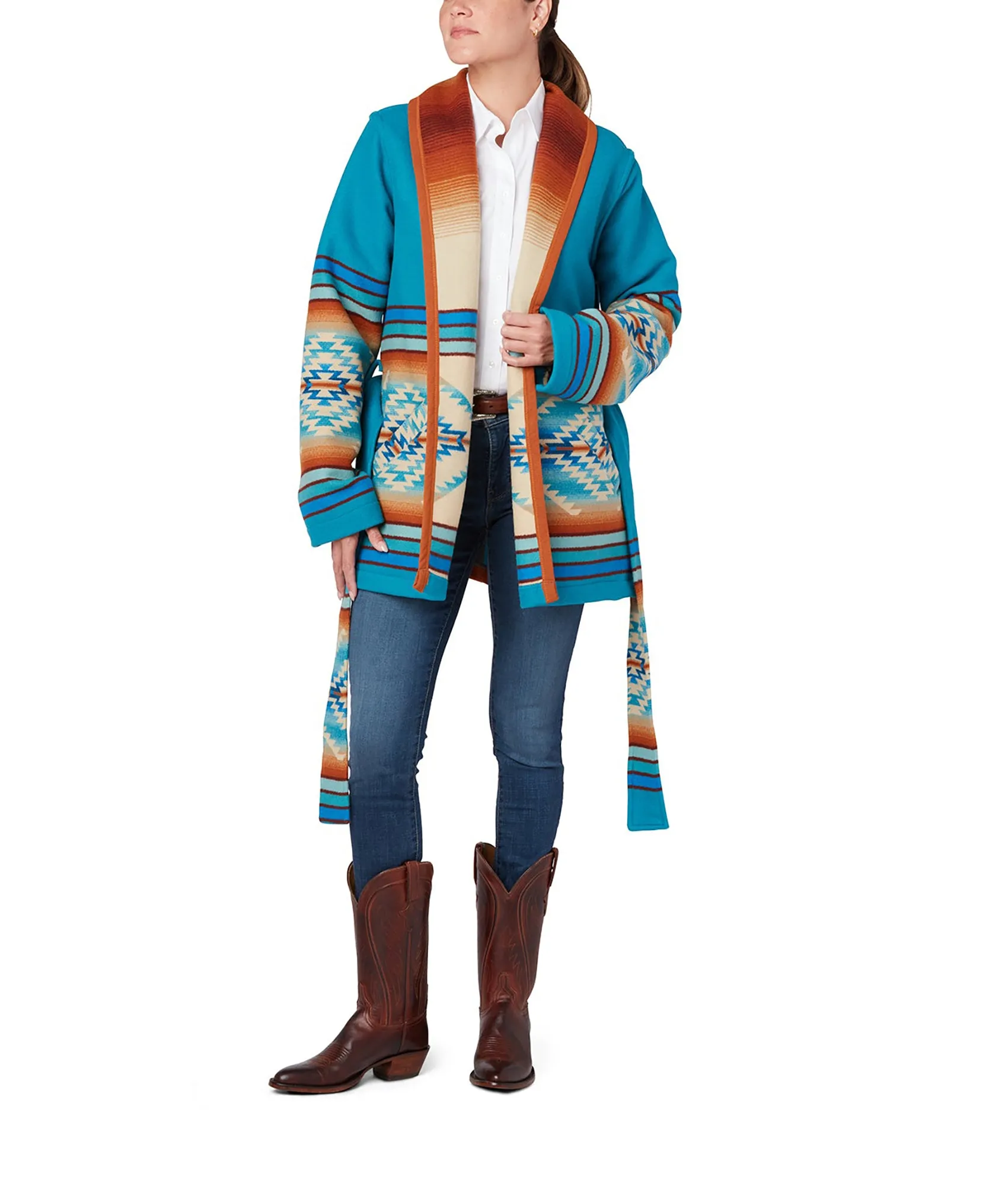 Pagosa Springs Wrap Coat :: Blue