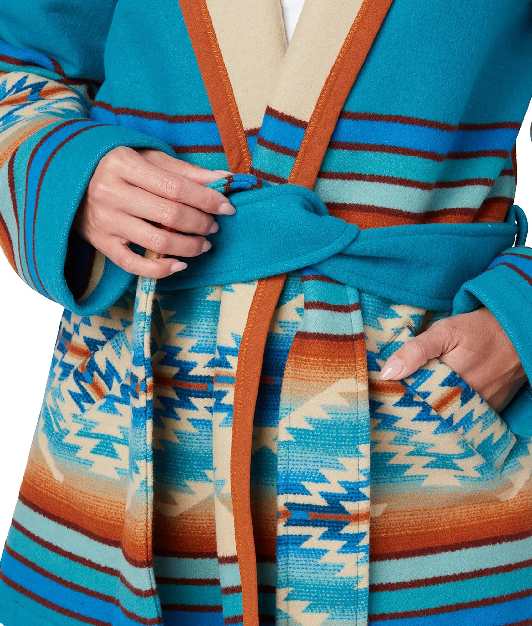 Pagosa Springs Wrap Coat :: Blue