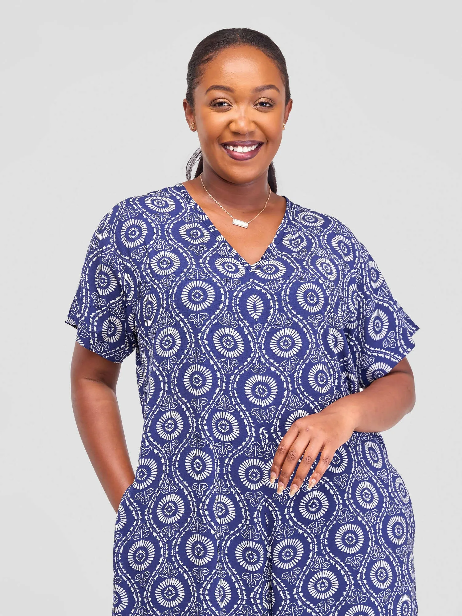 Pure Buxom Maxi Jumpsuit - Blue