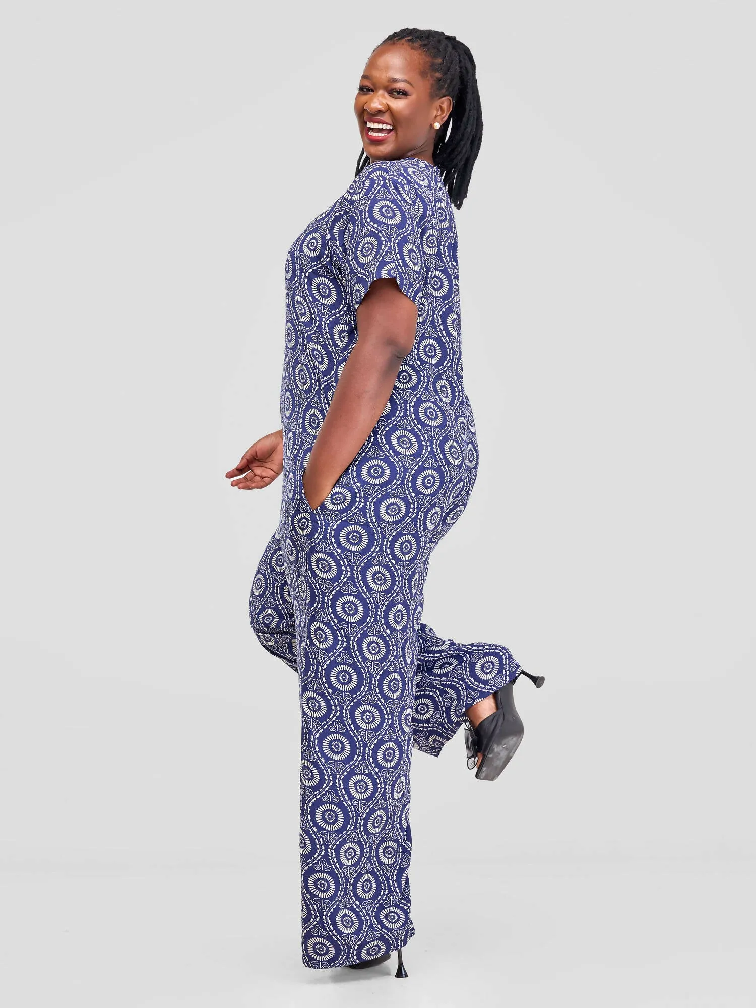 Pure Buxom Maxi Jumpsuit - Blue