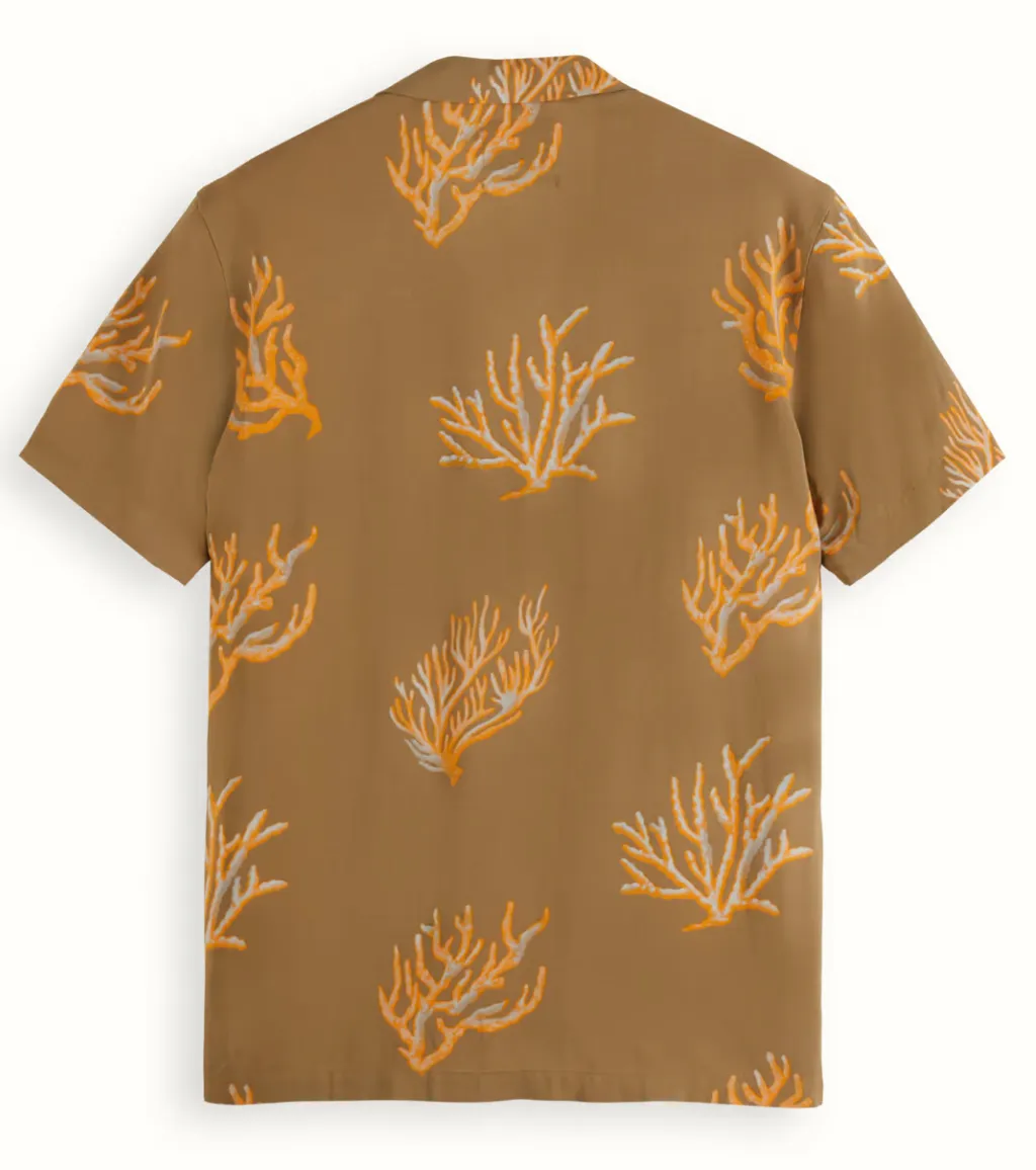 SCOTCH & SODA All Over Printed Viscose Short Sleeve Shirt