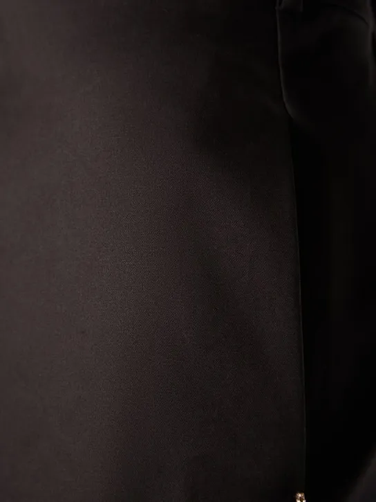 Sportmax   Fanfara cotton twill wide leg pants 