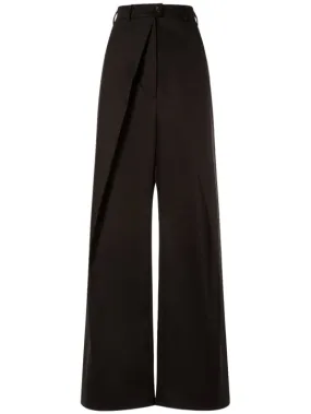 Sportmax   Fanfara cotton twill wide leg pants 