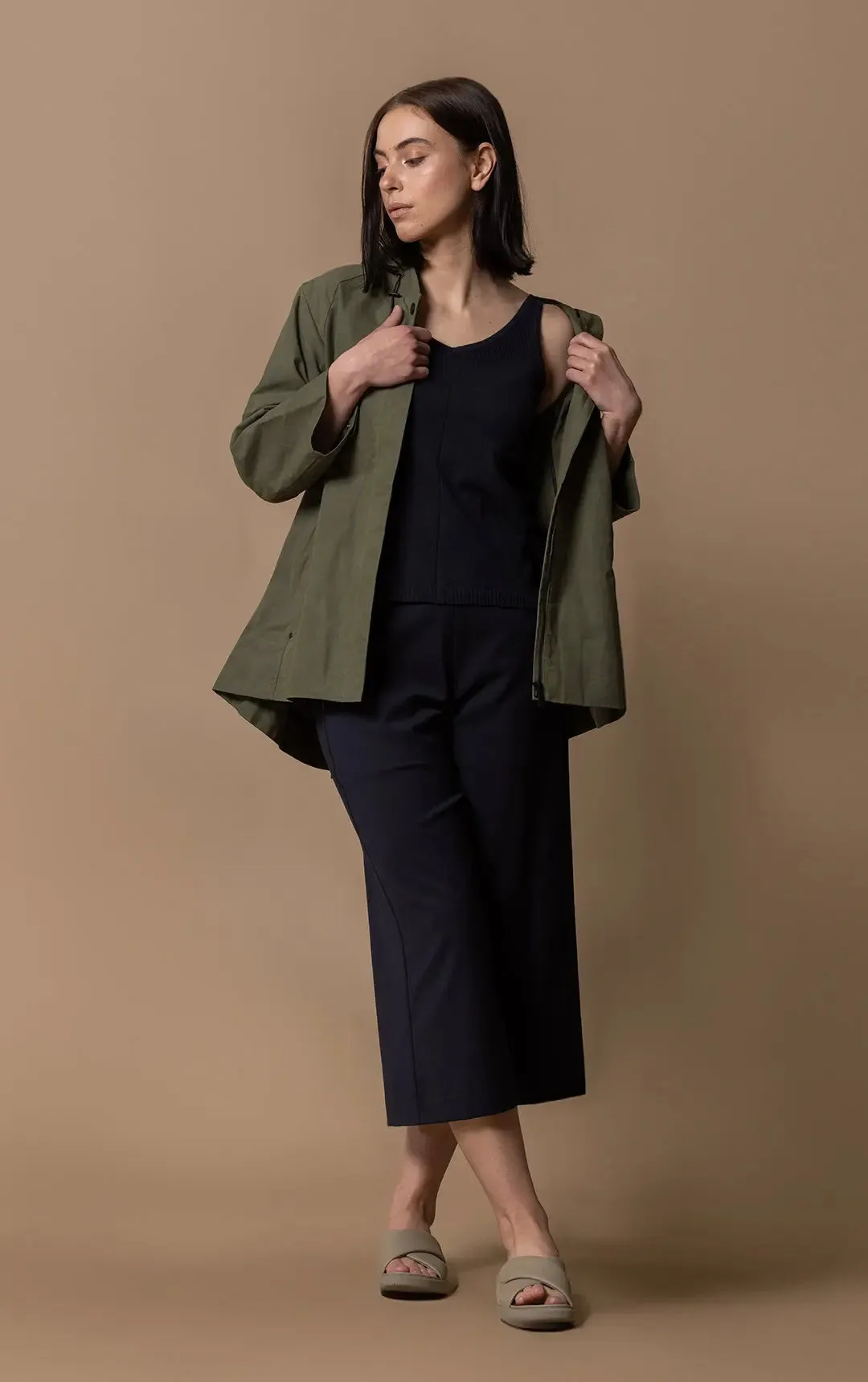 WAXED COTTON SWING SHELL